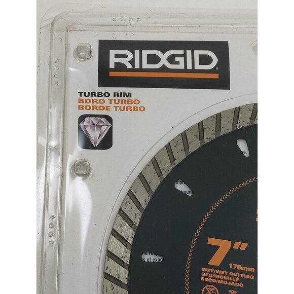 RIDGID 7 in. Turbo Diamond Blade HD-TB70CP. Circular Saw Dry/Wet Cutting New - Picture 6 of 11